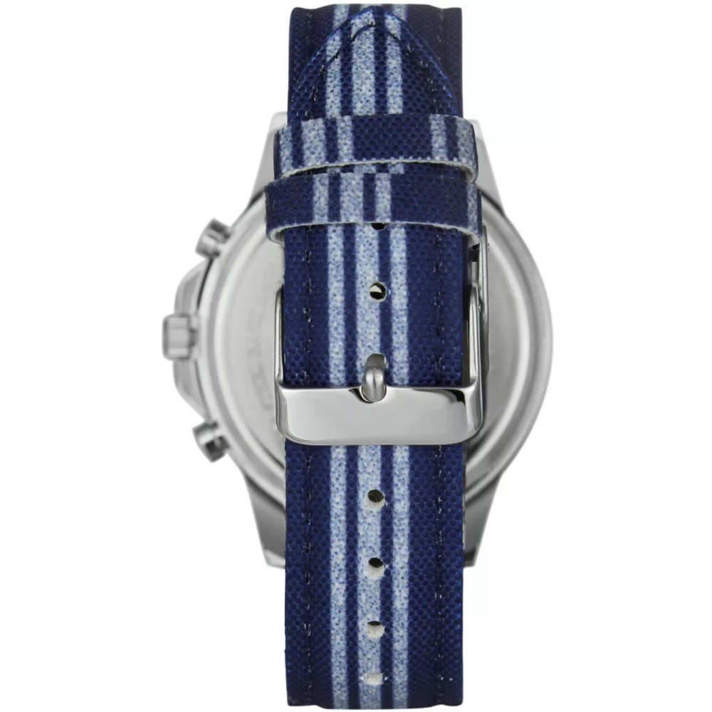 INC INTERNATIONAL CONCEPTS Men's Blue & White Striped Denim Strap Watch 42mm - Picture 2 of 9